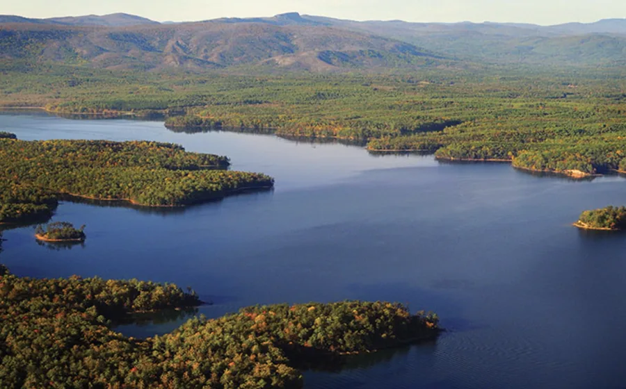 Aerial view of Burke County, North Carolina