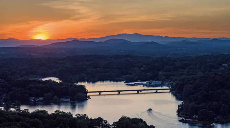 Aerial view of Catawba County, North Carolina